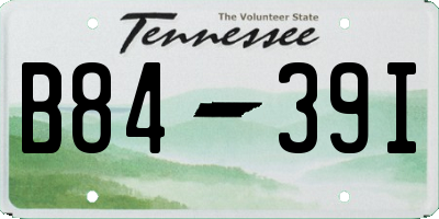 TN license plate B8439I