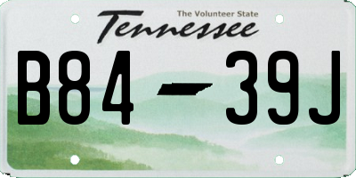 TN license plate B8439J