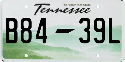 TN license plate B8439L