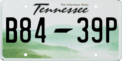 TN license plate B8439P