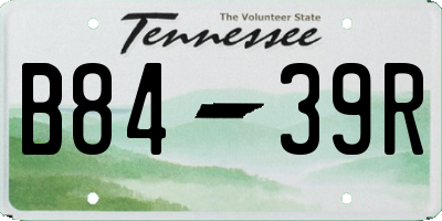 TN license plate B8439R