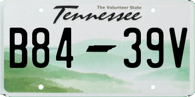 TN license plate B8439V