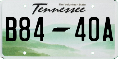 TN license plate B8440A