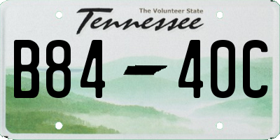 TN license plate B8440C