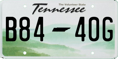 TN license plate B8440G