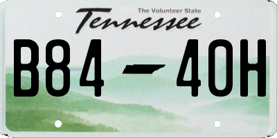 TN license plate B8440H