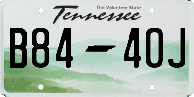 TN license plate B8440J