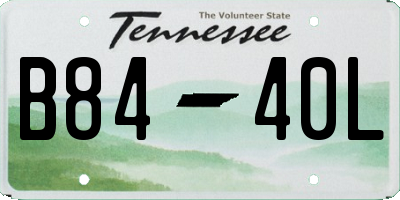 TN license plate B8440L