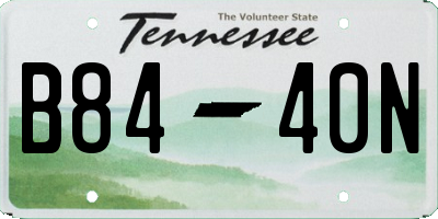 TN license plate B8440N