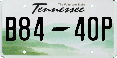 TN license plate B8440P