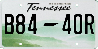 TN license plate B8440R