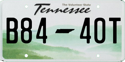 TN license plate B8440T