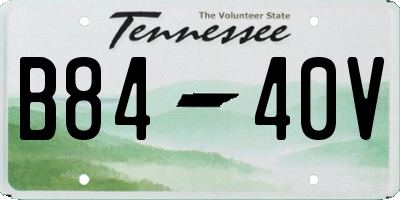 TN license plate B8440V