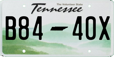 TN license plate B8440X