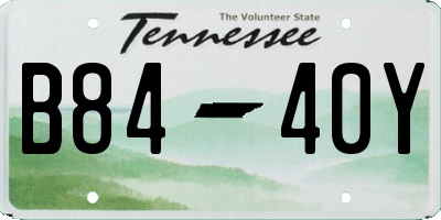 TN license plate B8440Y