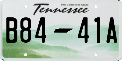TN license plate B8441A