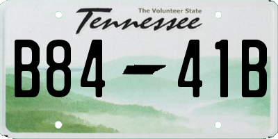 TN license plate B8441B