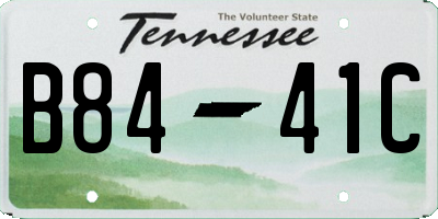 TN license plate B8441C