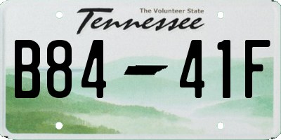 TN license plate B8441F