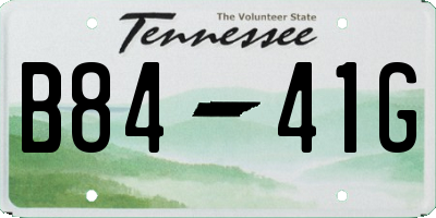 TN license plate B8441G