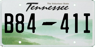TN license plate B8441I