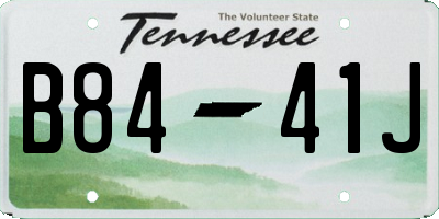 TN license plate B8441J