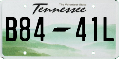 TN license plate B8441L