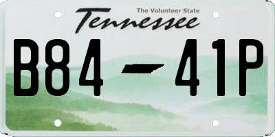 TN license plate B8441P