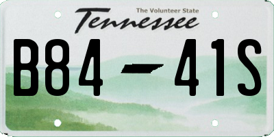 TN license plate B8441S