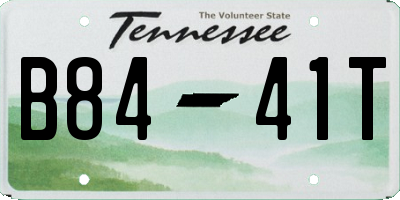 TN license plate B8441T