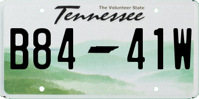 TN license plate B8441W