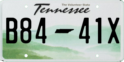 TN license plate B8441X