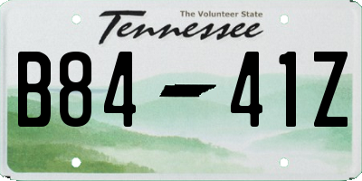 TN license plate B8441Z