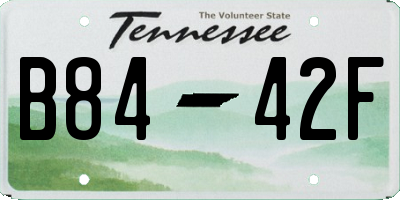 TN license plate B8442F