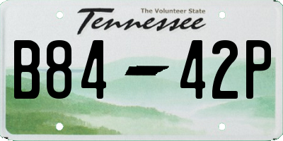 TN license plate B8442P