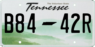 TN license plate B8442R