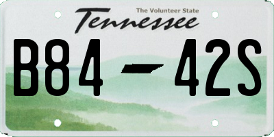 TN license plate B8442S