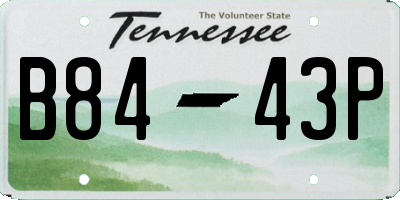 TN license plate B8443P