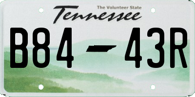 TN license plate B8443R