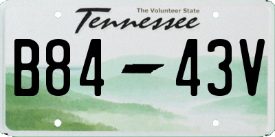TN license plate B8443V
