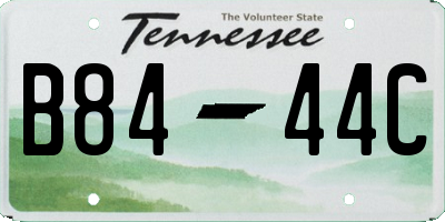 TN license plate B8444C