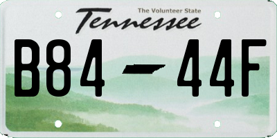 TN license plate B8444F