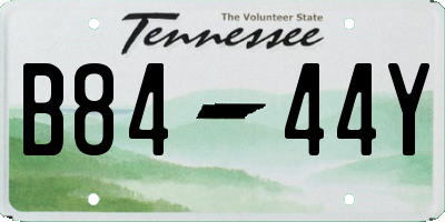 TN license plate B8444Y