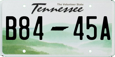TN license plate B8445A