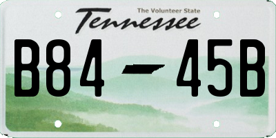 TN license plate B8445B