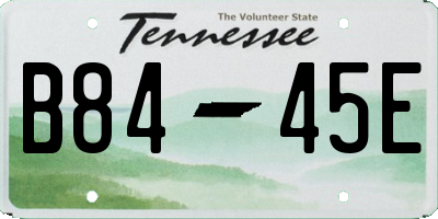 TN license plate B8445E