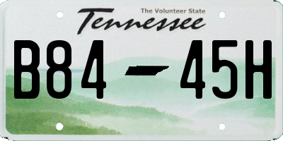 TN license plate B8445H