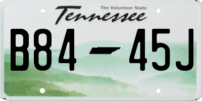 TN license plate B8445J