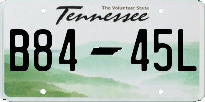 TN license plate B8445L