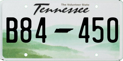 TN license plate B8445O